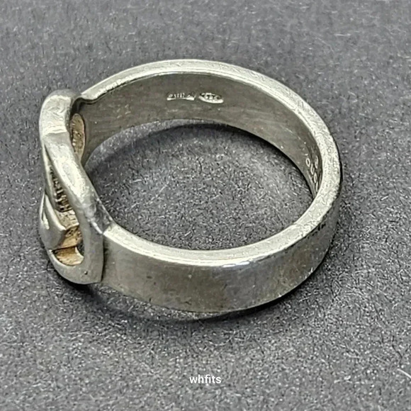 Gucci Interlocking G Logo 925 Sterling Silver Ring - Picture 6 of 7